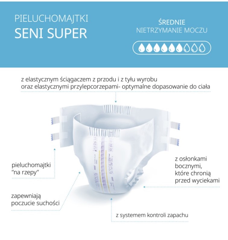 Super Seni Windeln für Erwachsene MEDIUM 10 Stück